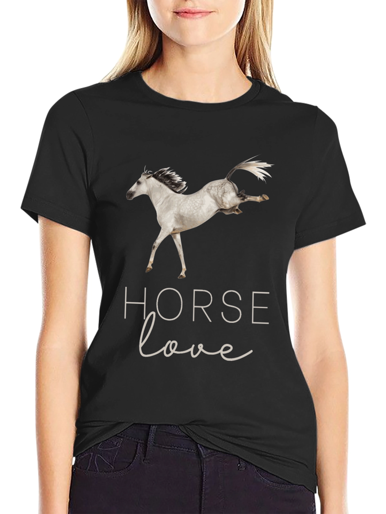 Horse Love Black T-Shirt