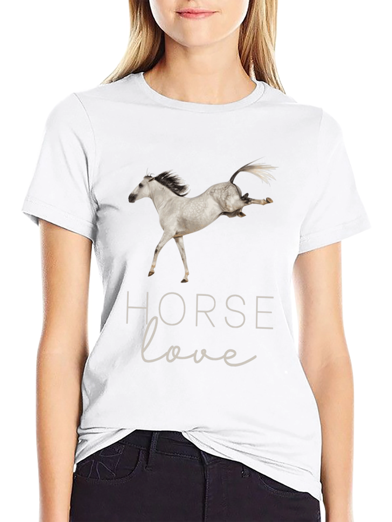 Horse Love Black T-Shirt