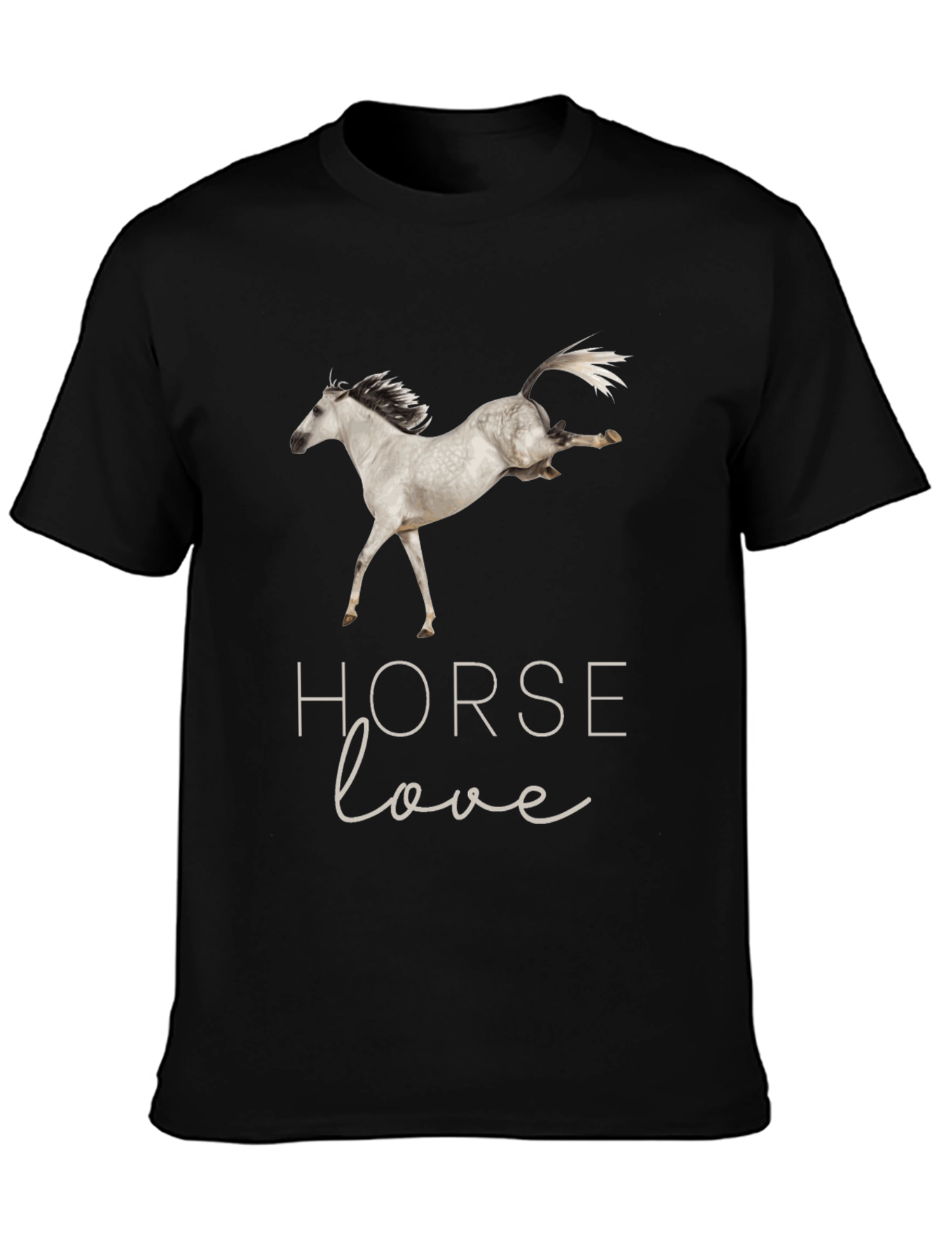 Horse Love Black T-Shirt