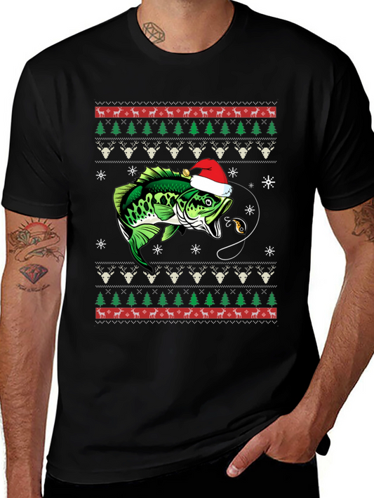 Fishing Ugly Christmas T-Shirt