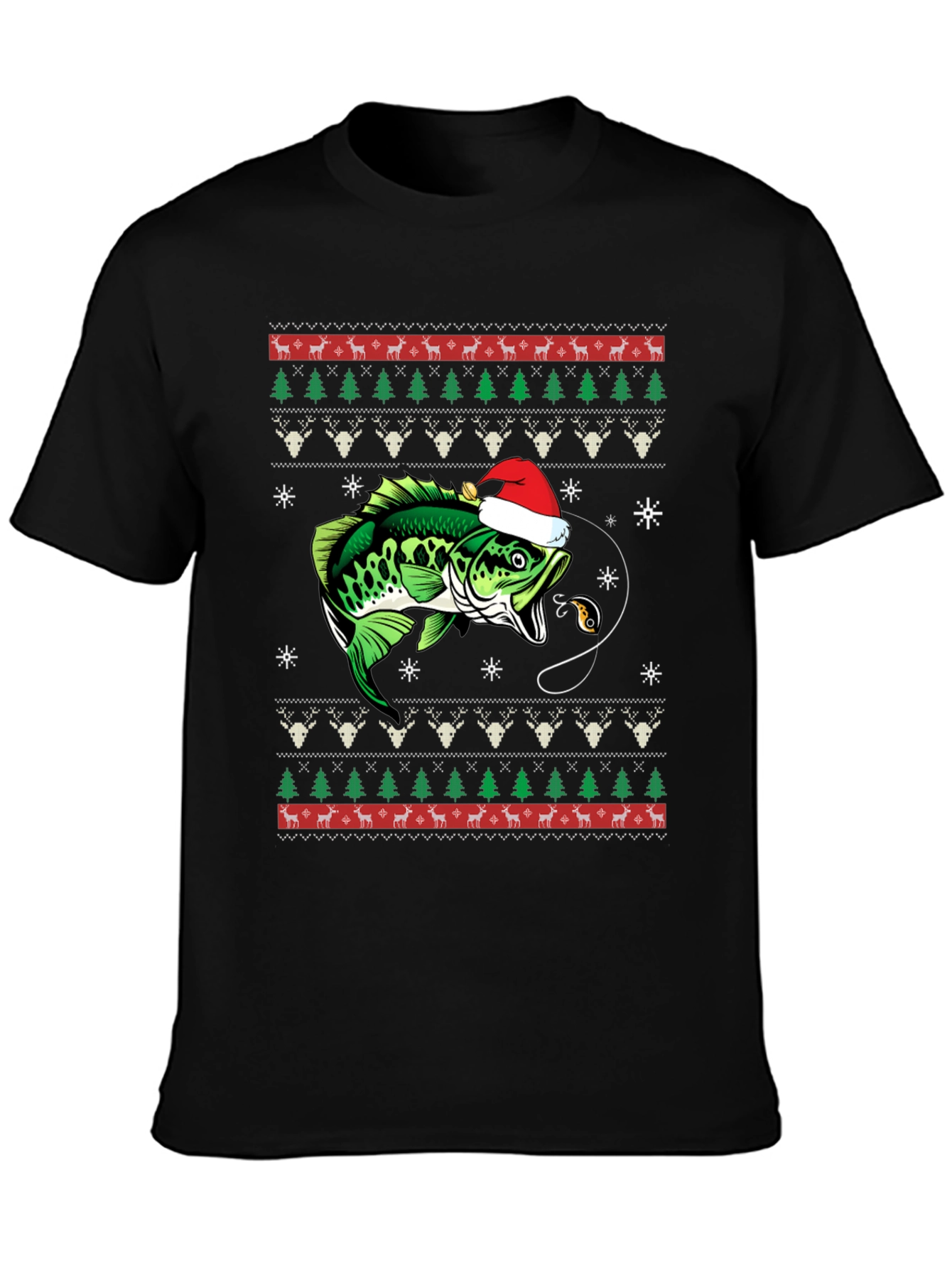 Fishing Ugly Christmas T-Shirt