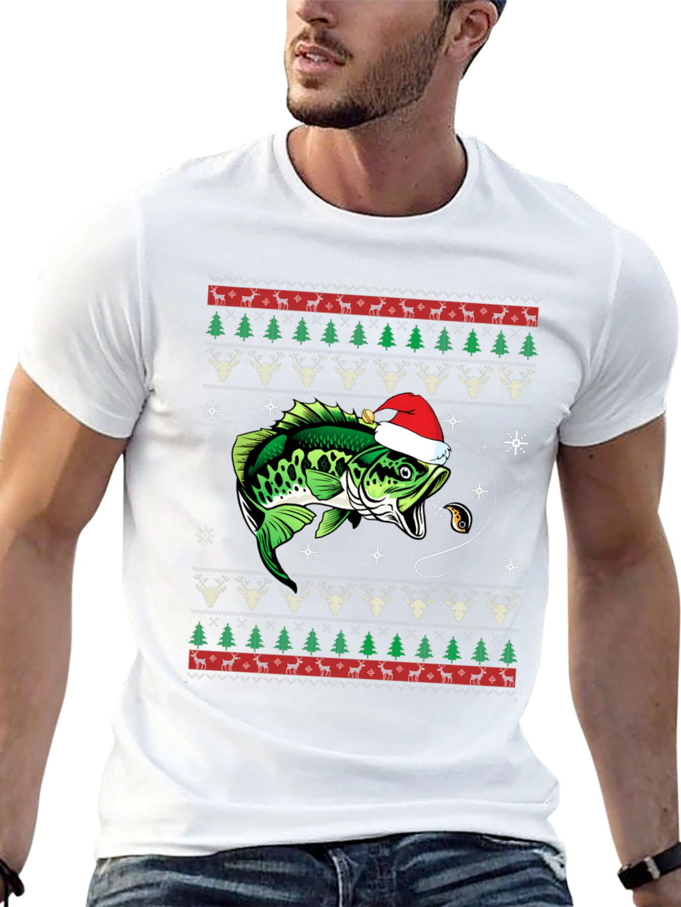 Fishing Ugly Christmas T-Shirt