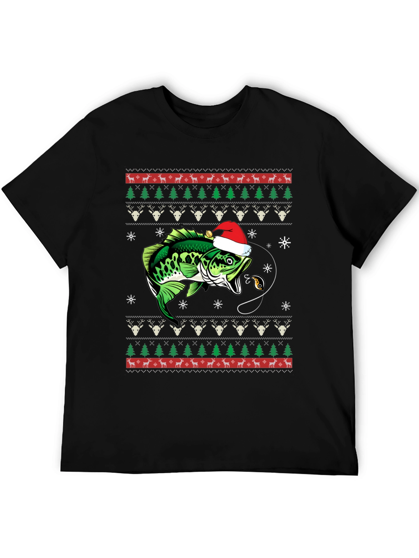 Fishing Ugly Christmas T-Shirt