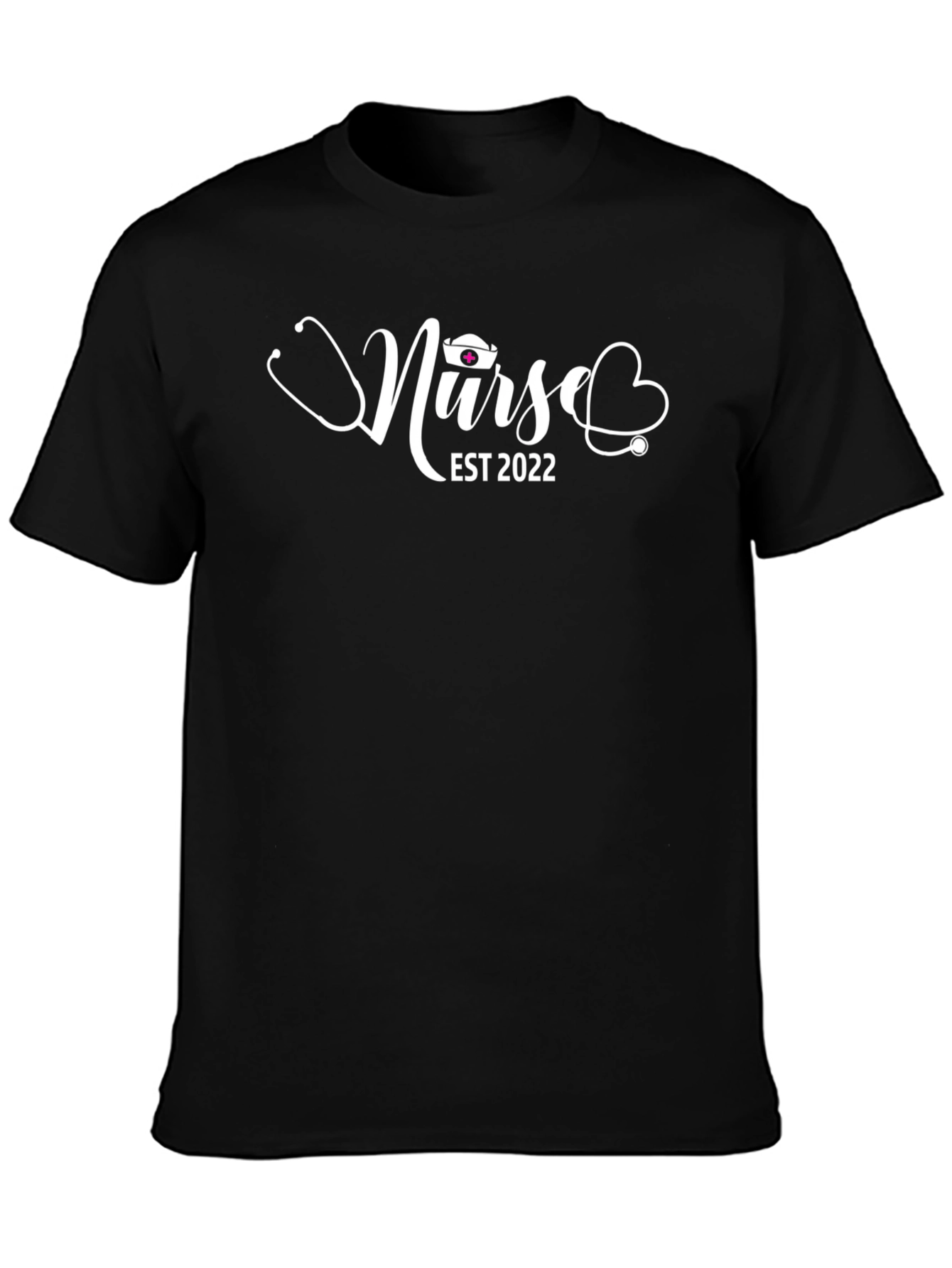 Nurse Est 2022 Graphic T-Shirt - Black