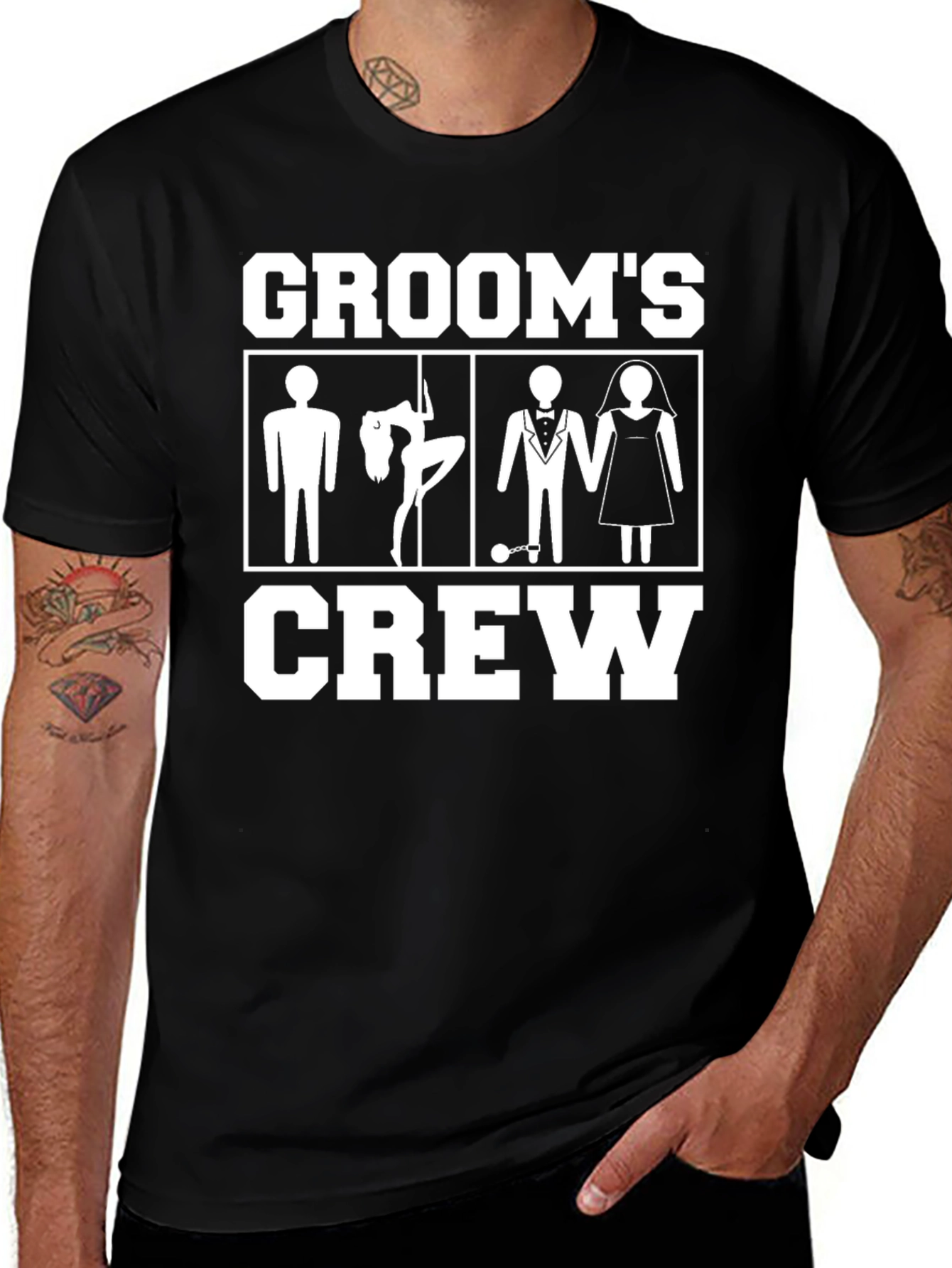 Grooms Crew T-Shirt Bachelor Party Apparel