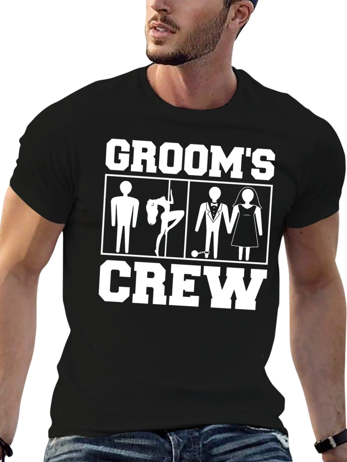 Grooms Crew T-Shirt Bachelor Party Apparel