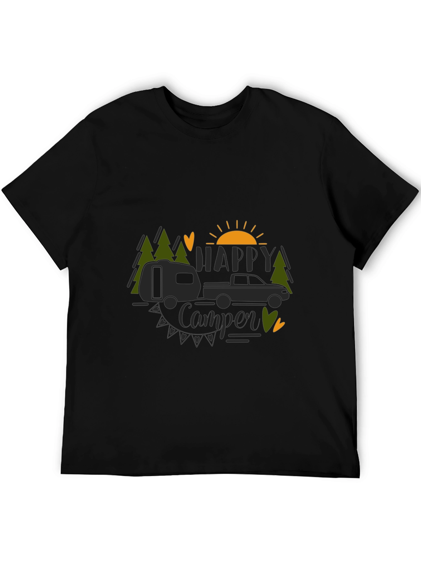 Happy Camper Graphic Tee - Outdoor Adventure Shirt