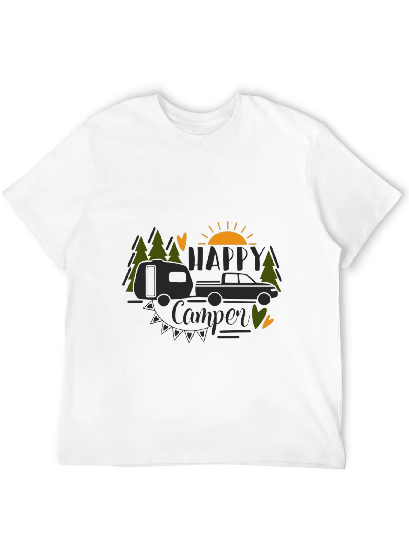 Happy Camper Graphic Tee - Outdoor Adventure Shirt