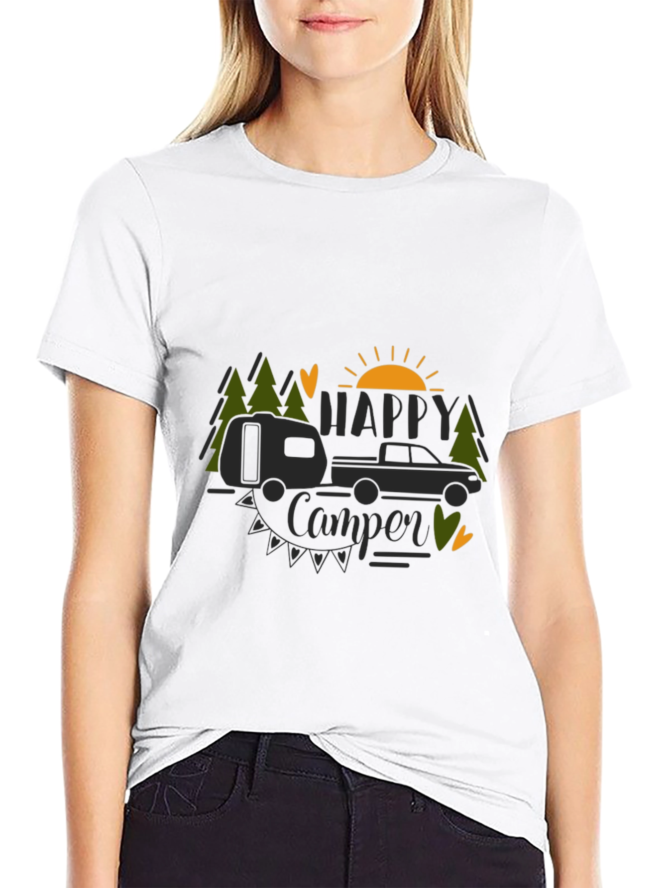 Happy Camper Graphic Tee - Outdoor Adventure Shirt