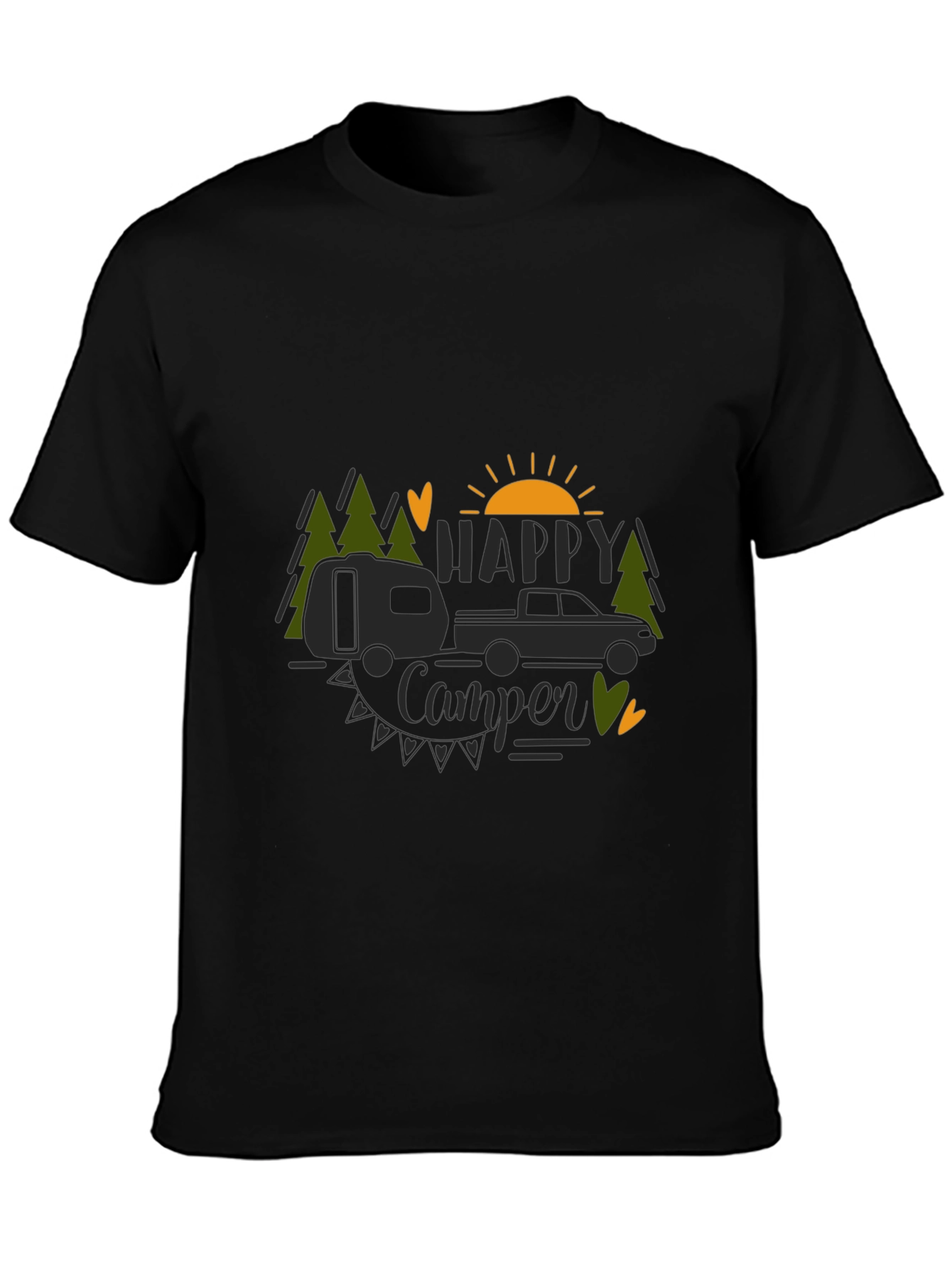 Happy Camper Graphic Tee - Outdoor Adventure Shirt