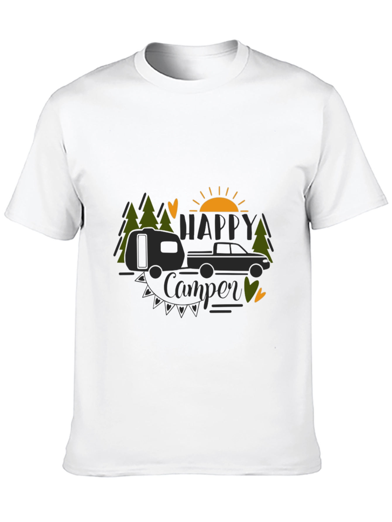 Happy Camper Graphic Tee - Outdoor Adventure Shirt