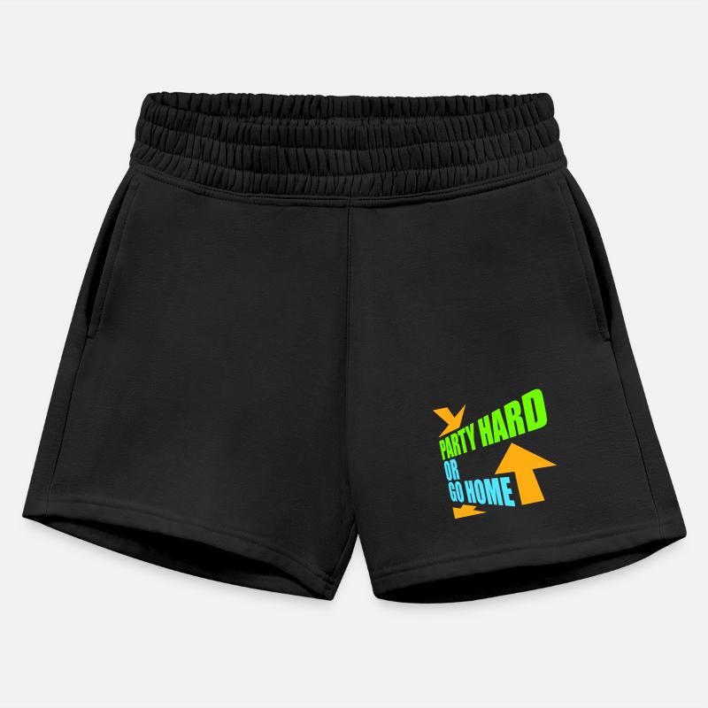 Party Hard Or Go Home Arrows Cool Logo Text Slogan