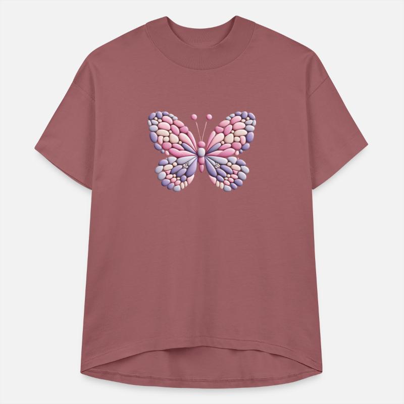 Pastel Dream Monarch Pebble Butterfly