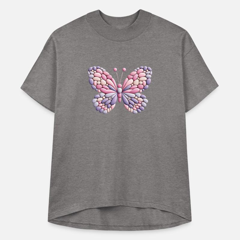 Pastel Dream Monarch Pebble Butterfly