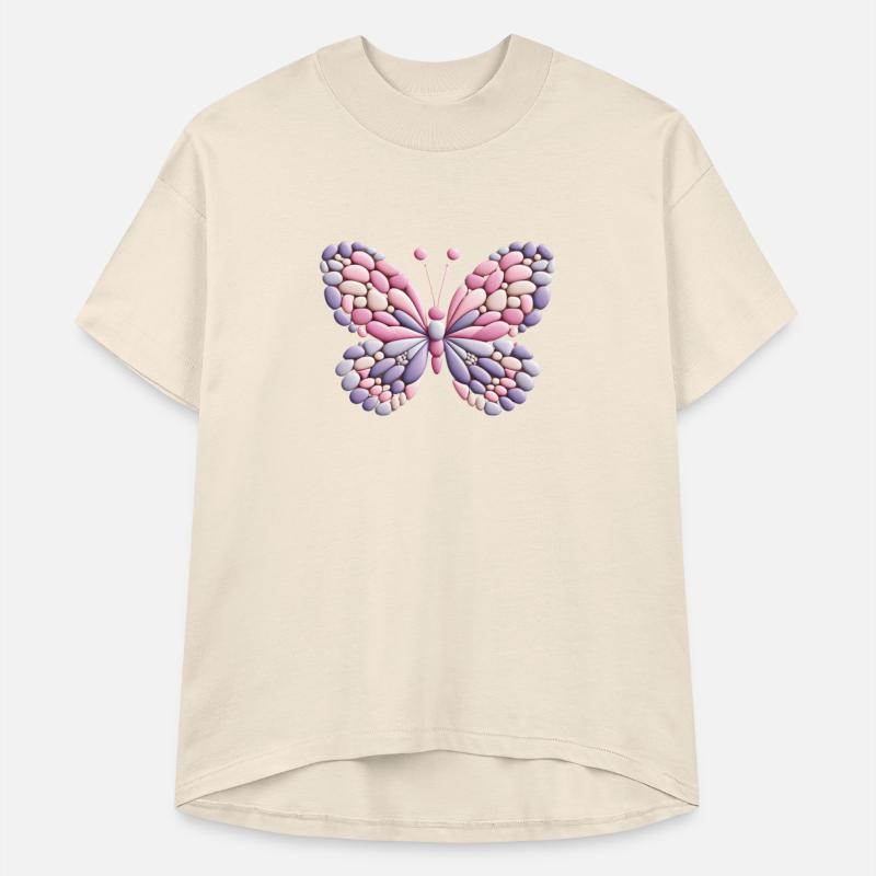 Pastel Dream Monarch Pebble Butterfly