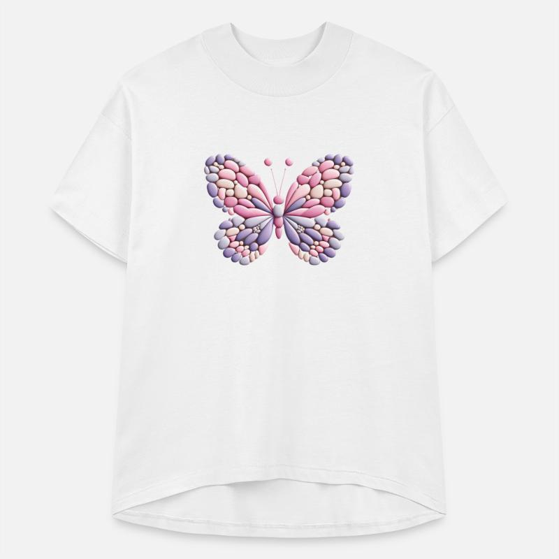 Pastel Dream Monarch Pebble Butterfly