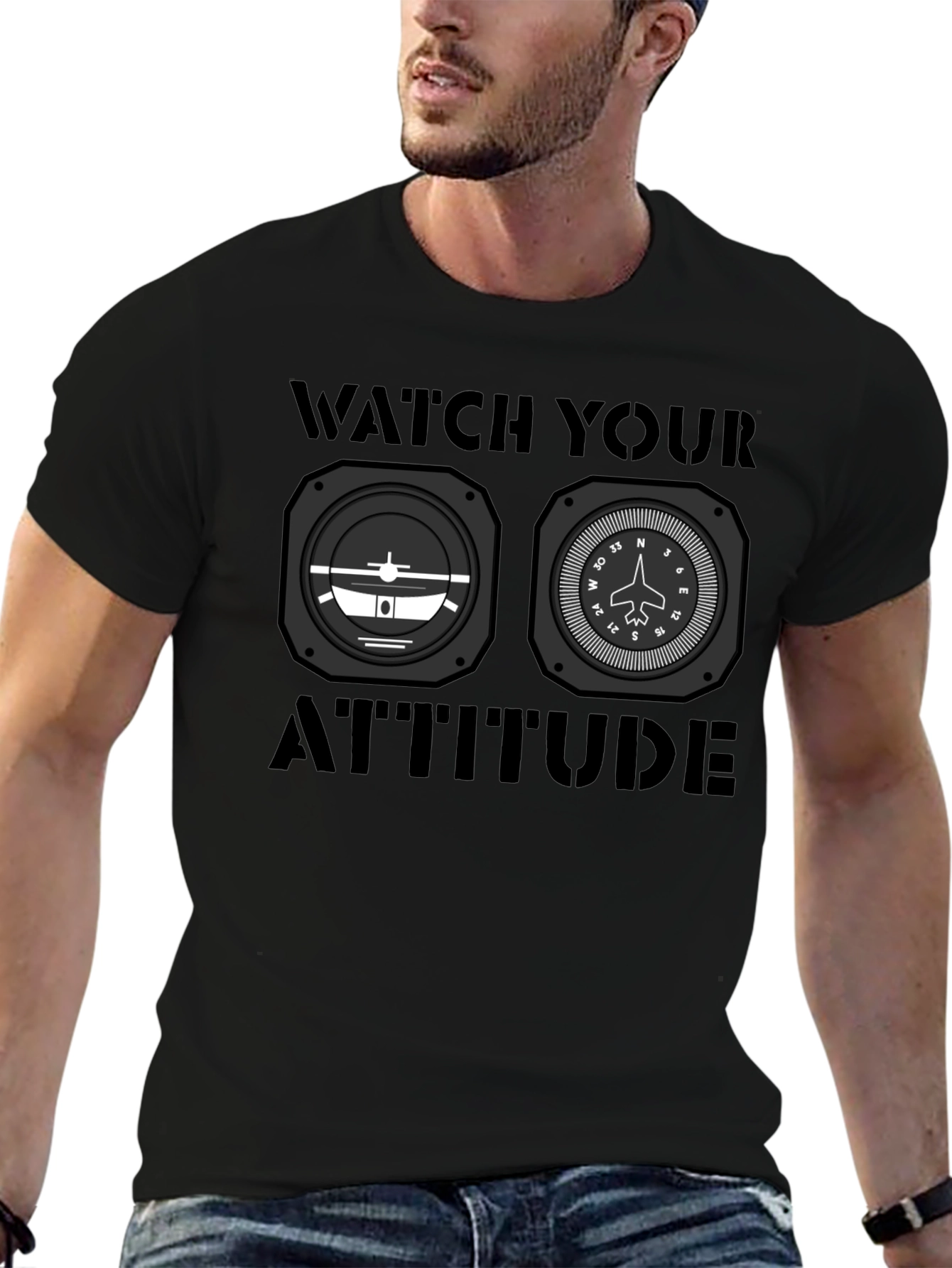 Watch Your Attitude Aviation T-Shirt