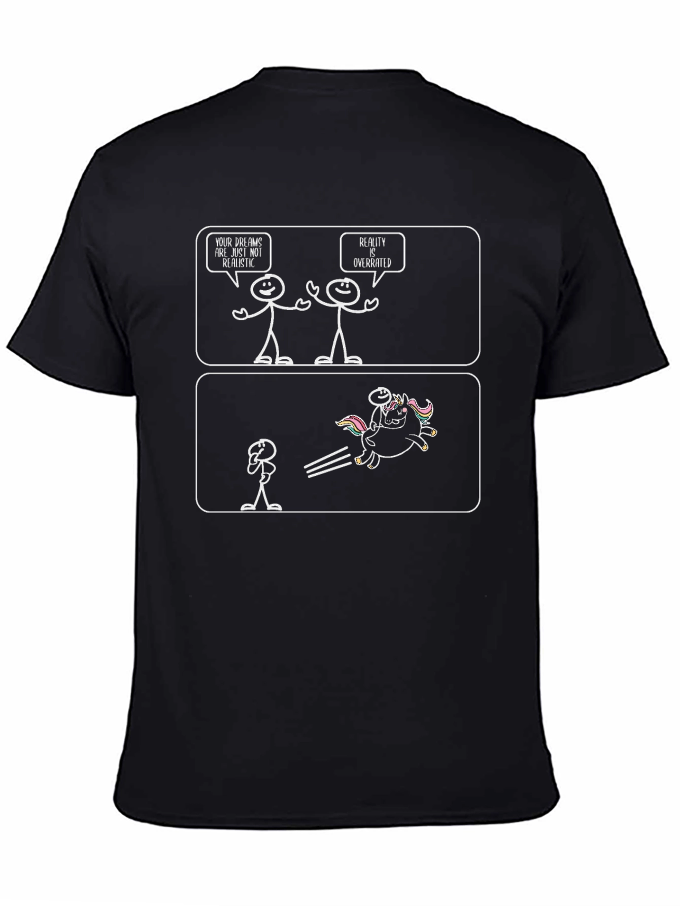 Dreams vs Reality Graphic T-Shirt - Black
