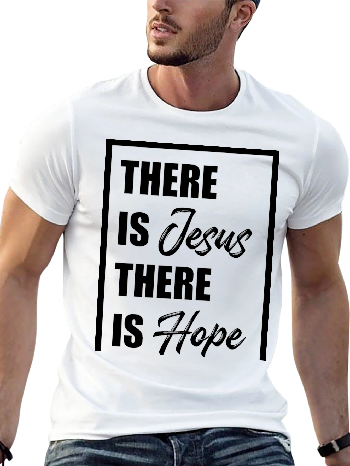 There is Jesus There is Hope Black T-Shirt