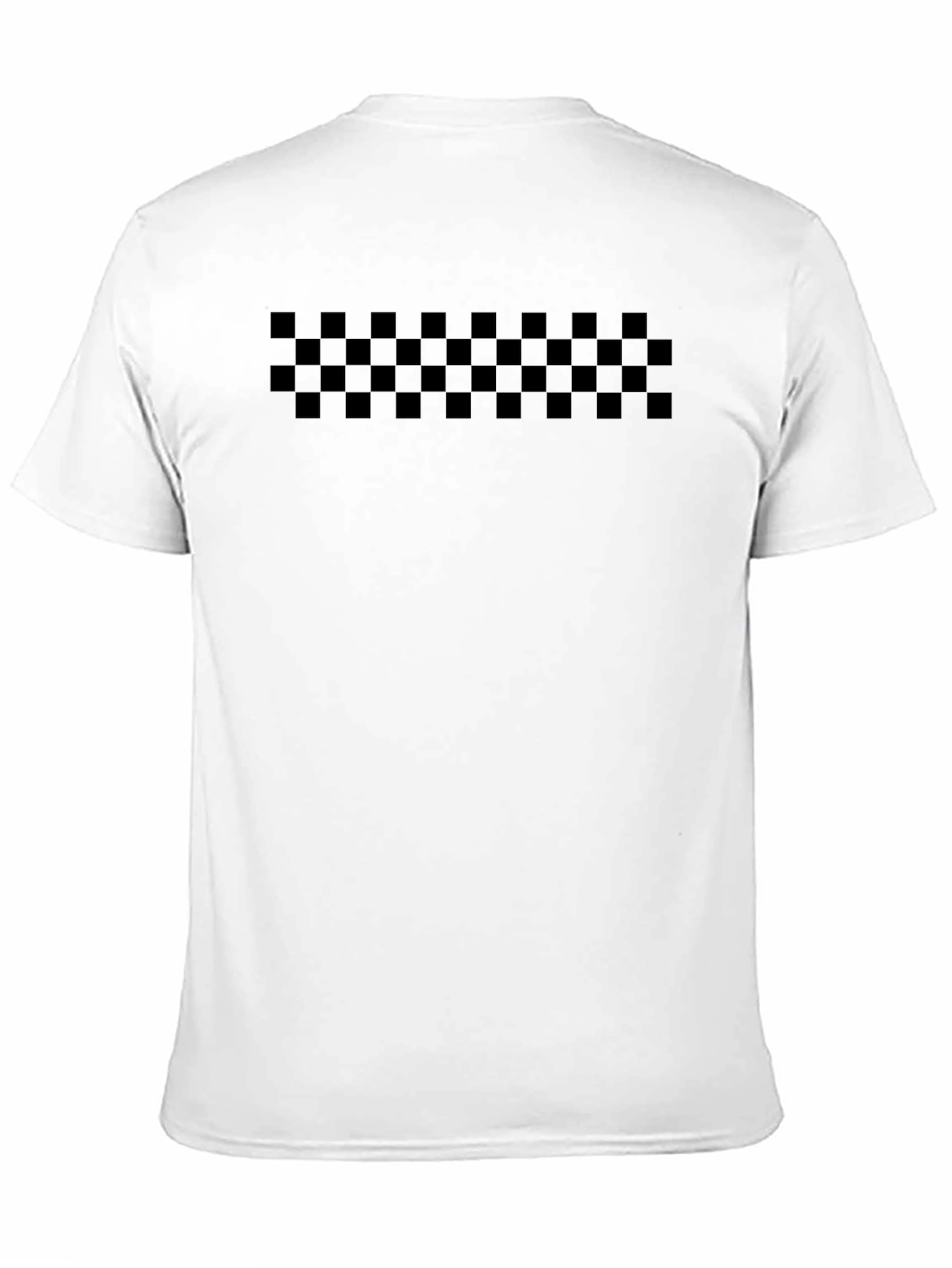 Black Checkerboard Graphic T-Shirt