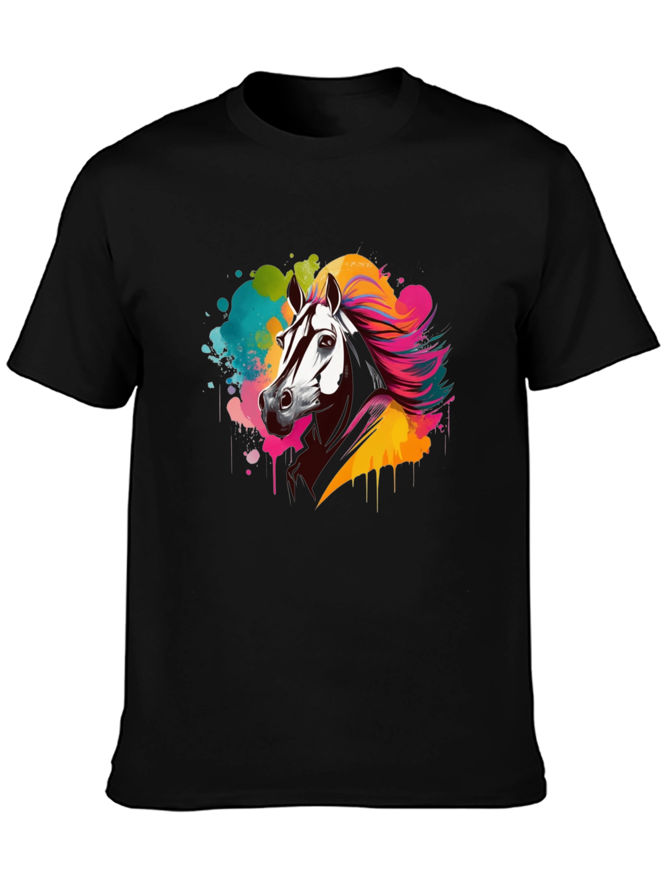 Black Horse Splash Graphic Tee