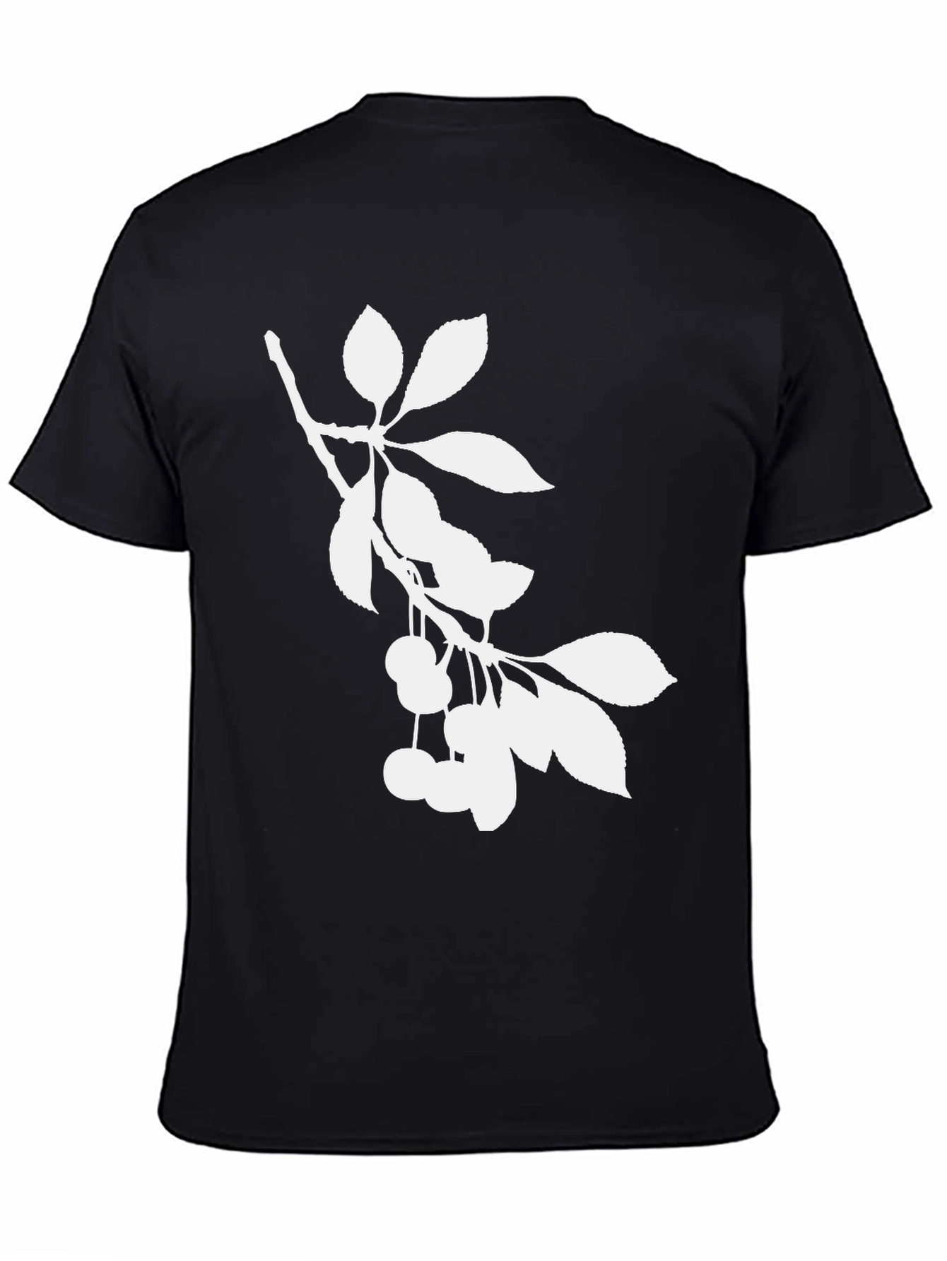 Cherry Branch T-Shirt - Stylish Black Tee