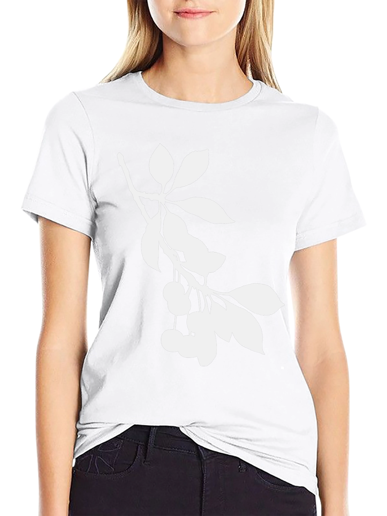 Cherry Branch T-Shirt - Stylish Black Tee