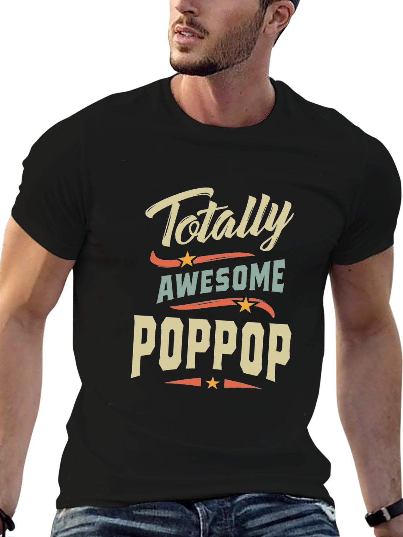 Totally Awesome POPPOP T-Shirt - Gift for Grandfather