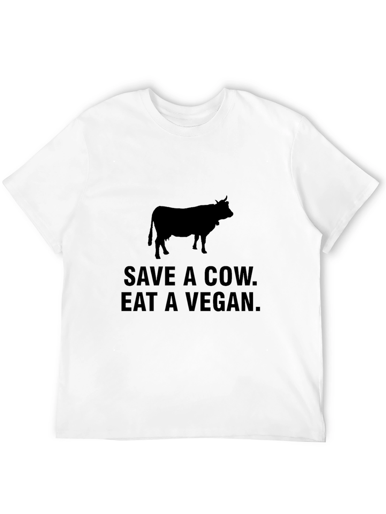 Save a Cow Eat a Vegan Black Graphic Tee