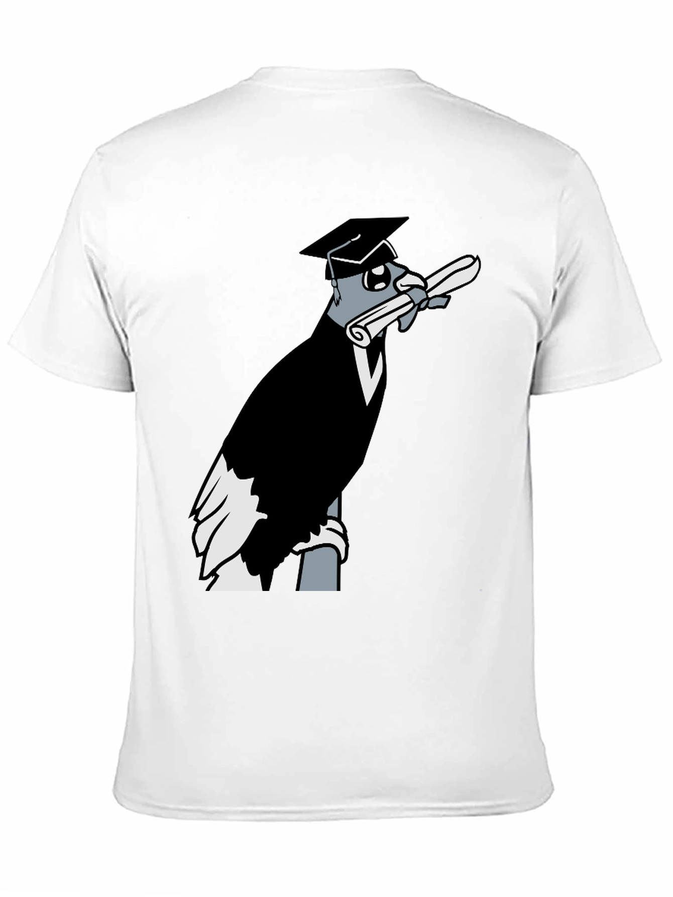 Graduation Crow Graphic Tee - Black