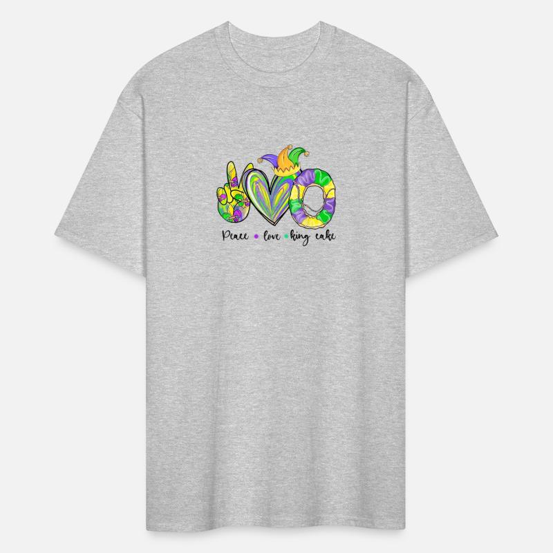Peace Love King Cake Mardi Gras Men Women Kids