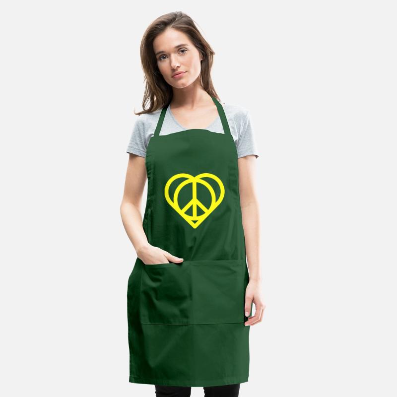 Peaceful Heart with Peace Sign Pattern