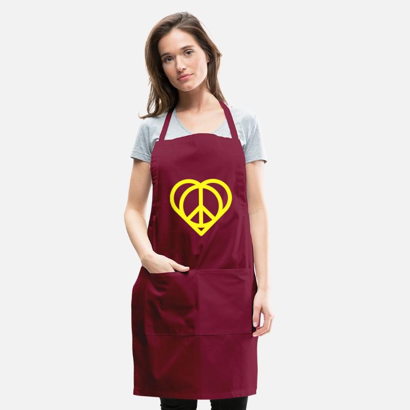 Peaceful Heart with Peace Sign Pattern