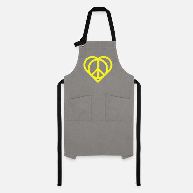 Peaceful Heart with Peace Sign Pattern