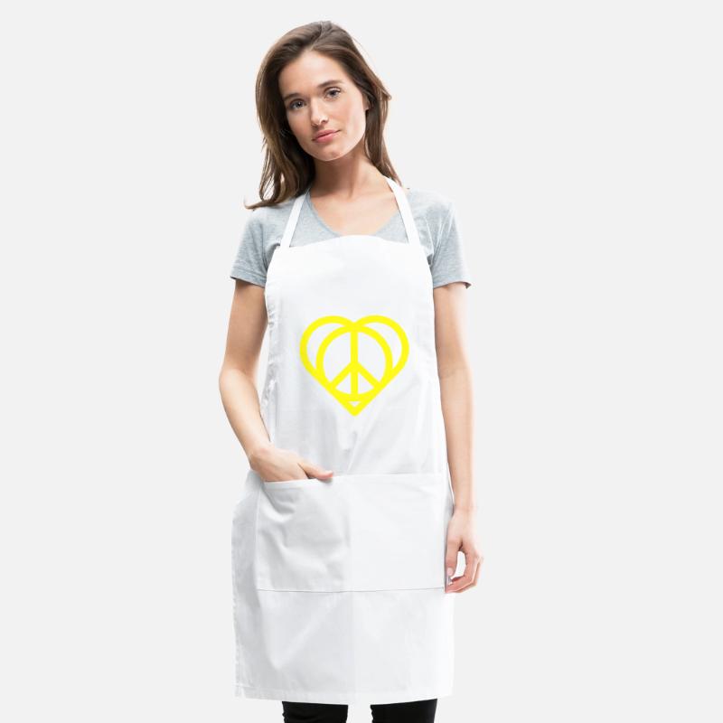Peaceful Heart with Peace Sign Pattern