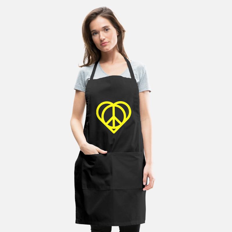 Peaceful Heart with Peace Sign Pattern