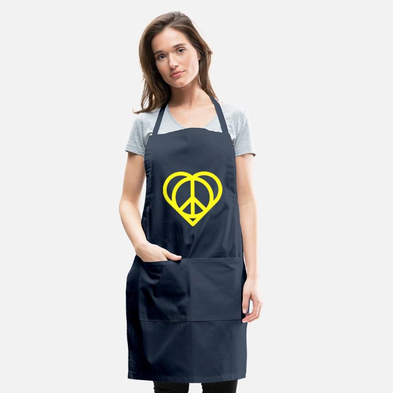 Peaceful Heart with Peace Sign Pattern