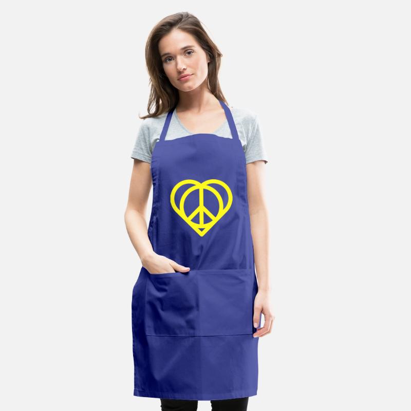 Peaceful Heart with Peace Sign Pattern