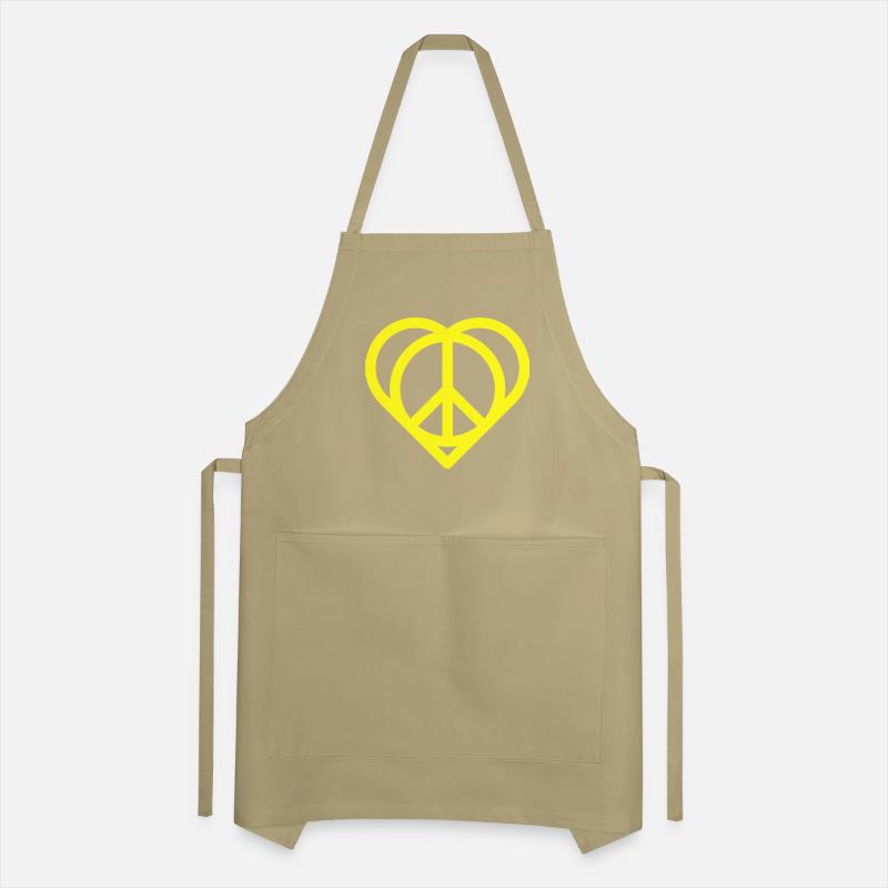 Peaceful Heart with Peace Sign Pattern