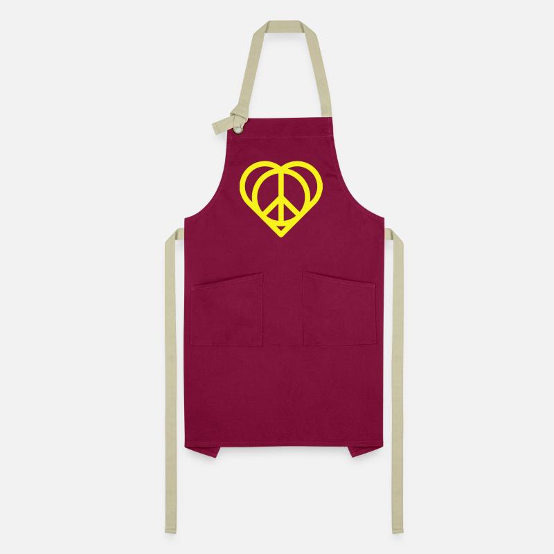 Peaceful Heart with Peace Sign Pattern
