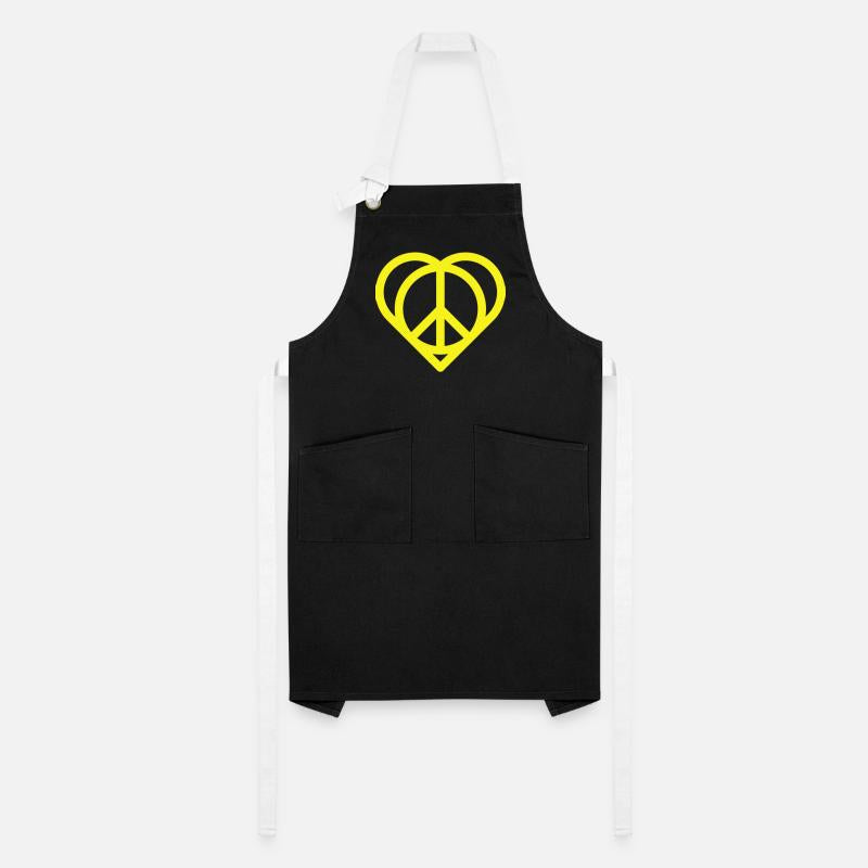 Peaceful Heart with Peace Sign Pattern