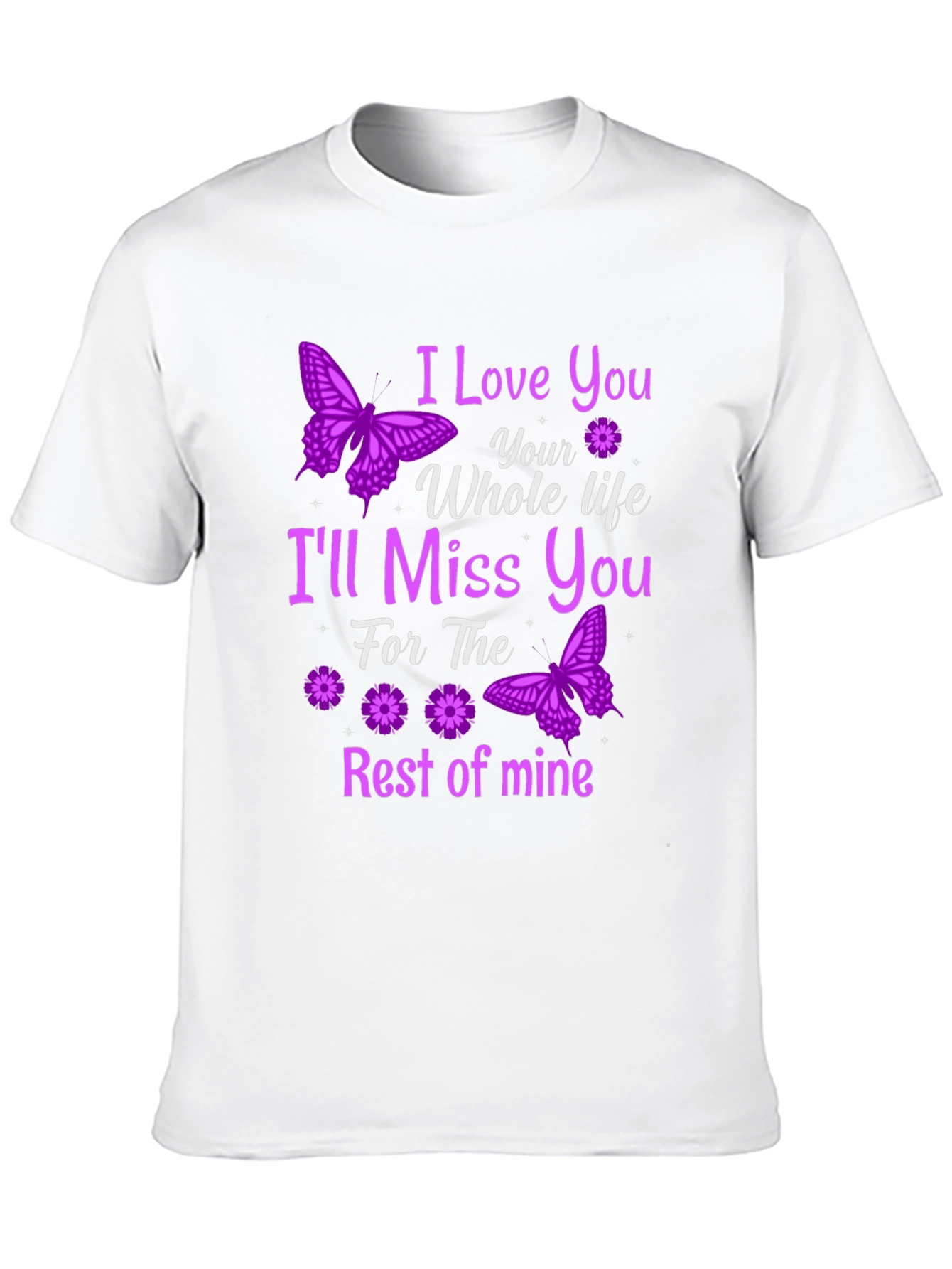 I Love You Memorial Butterfly Graphic T-Shirt
