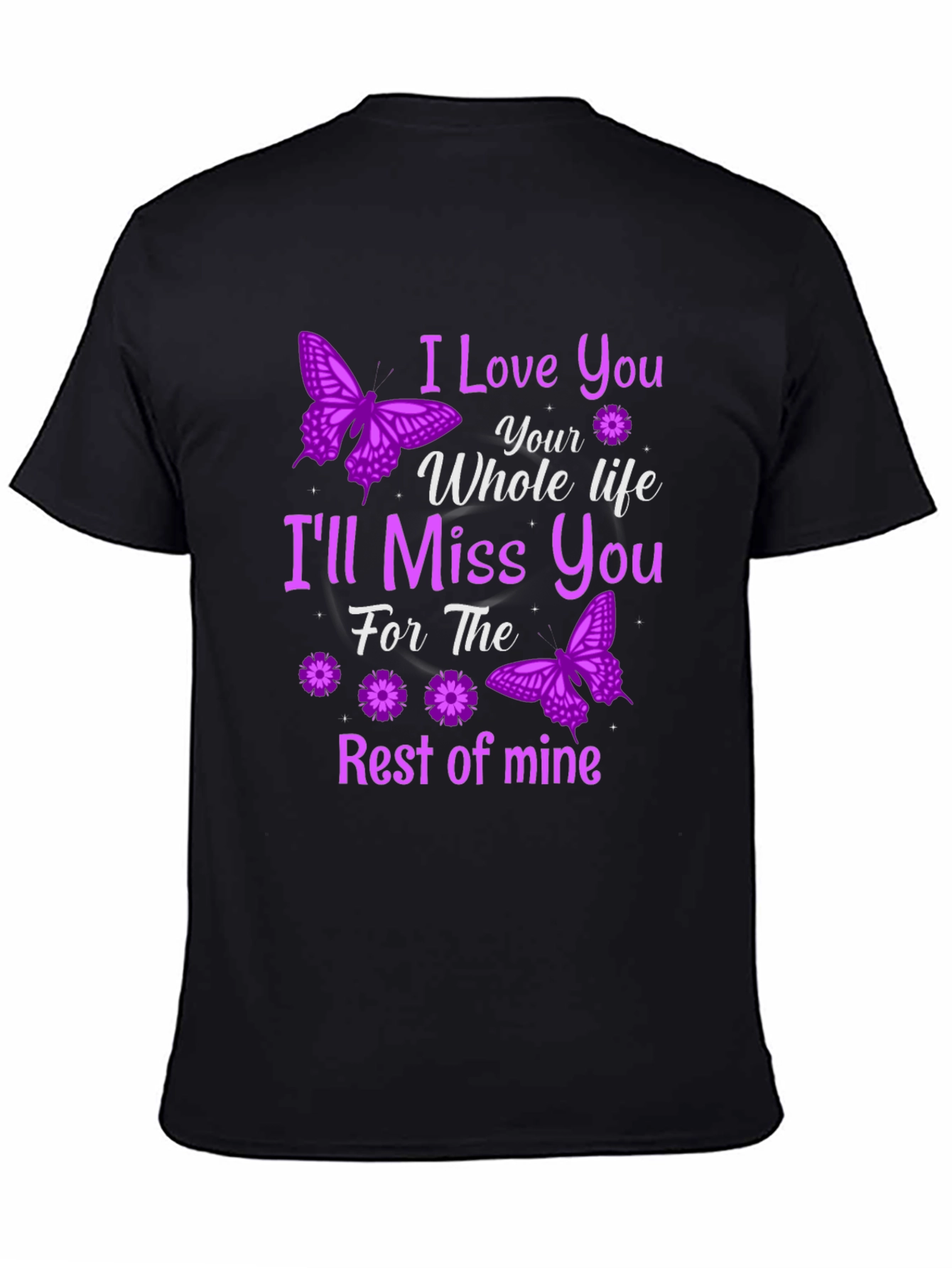 I Love You Memorial Butterfly Graphic T-Shirt