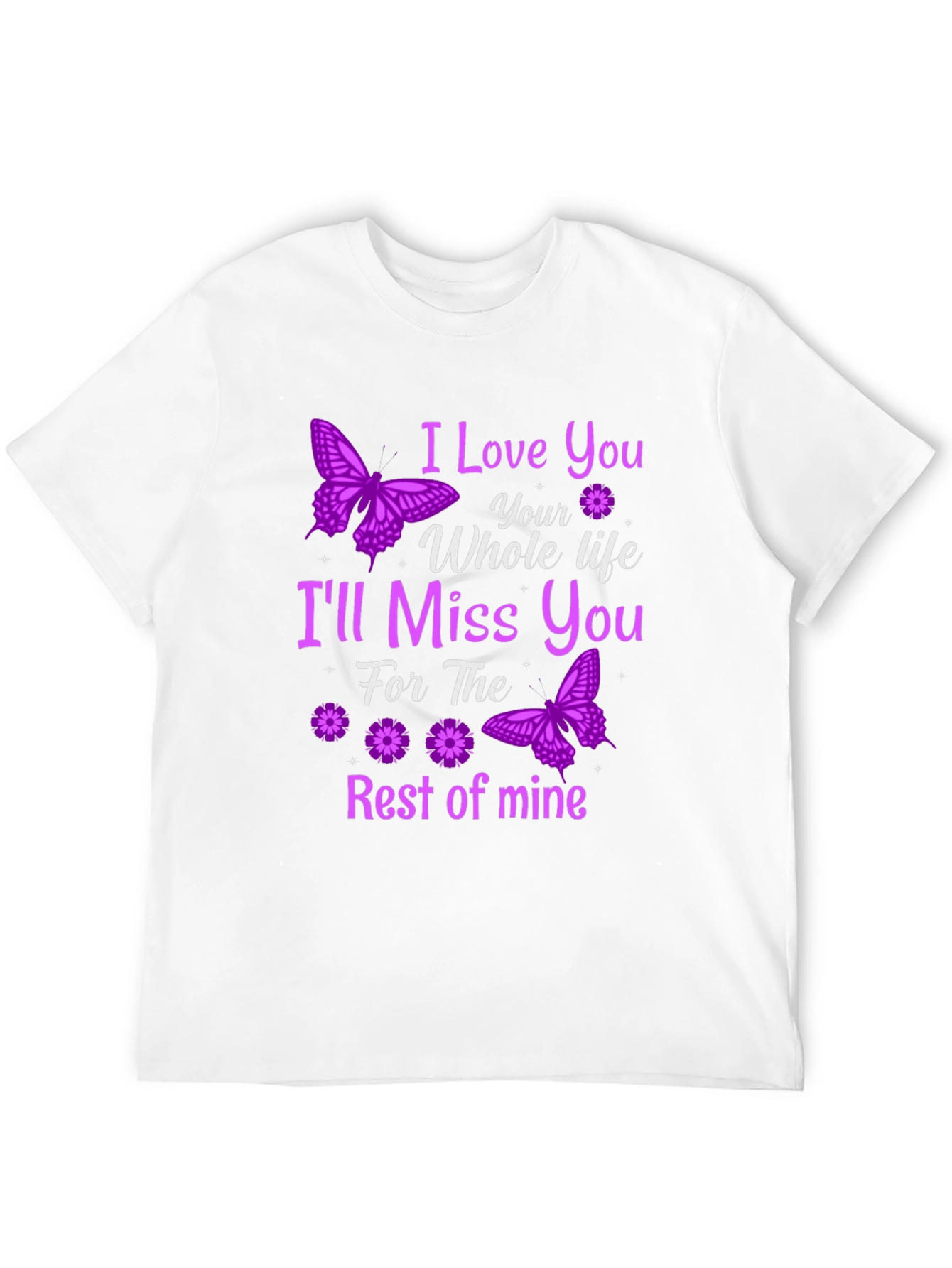I Love You Memorial Butterfly Graphic T-Shirt