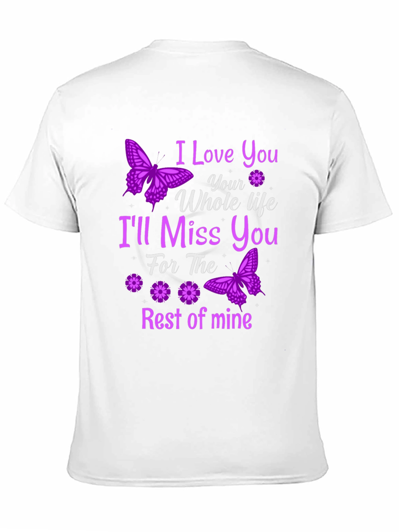 I Love You Memorial Butterfly Graphic T-Shirt