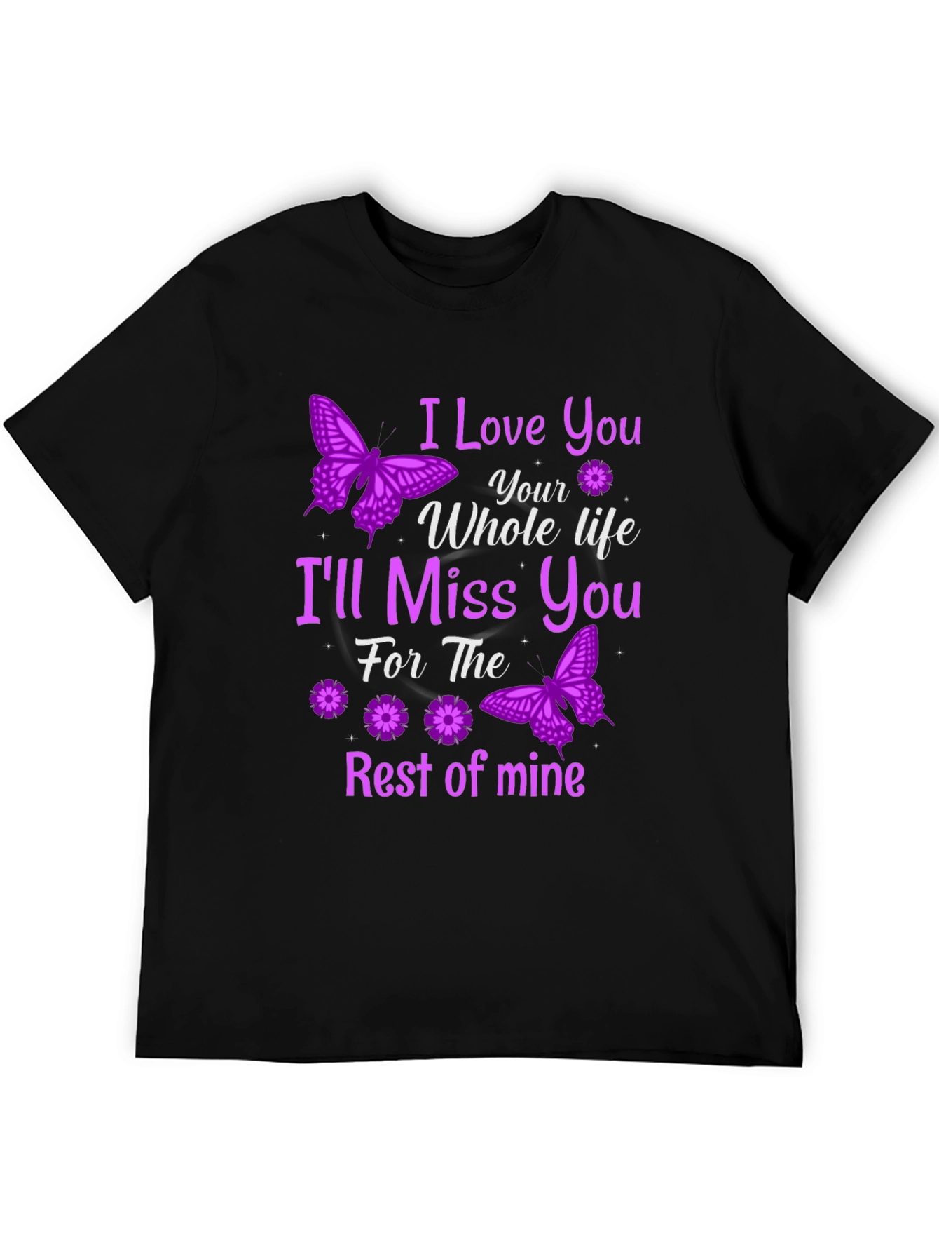 I Love You Memorial Butterfly Graphic T-Shirt