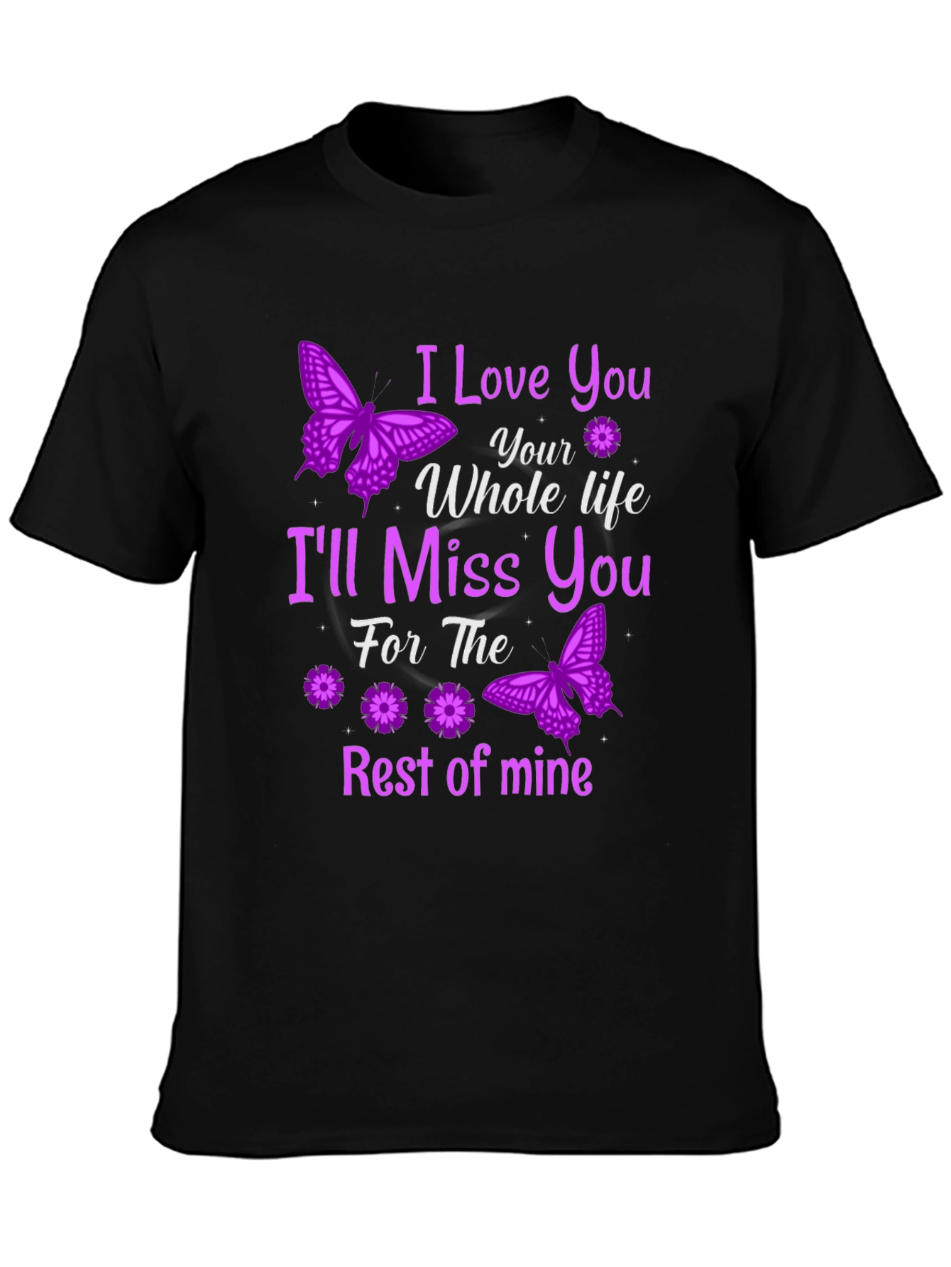 I Love You Memorial Butterfly Graphic T-Shirt