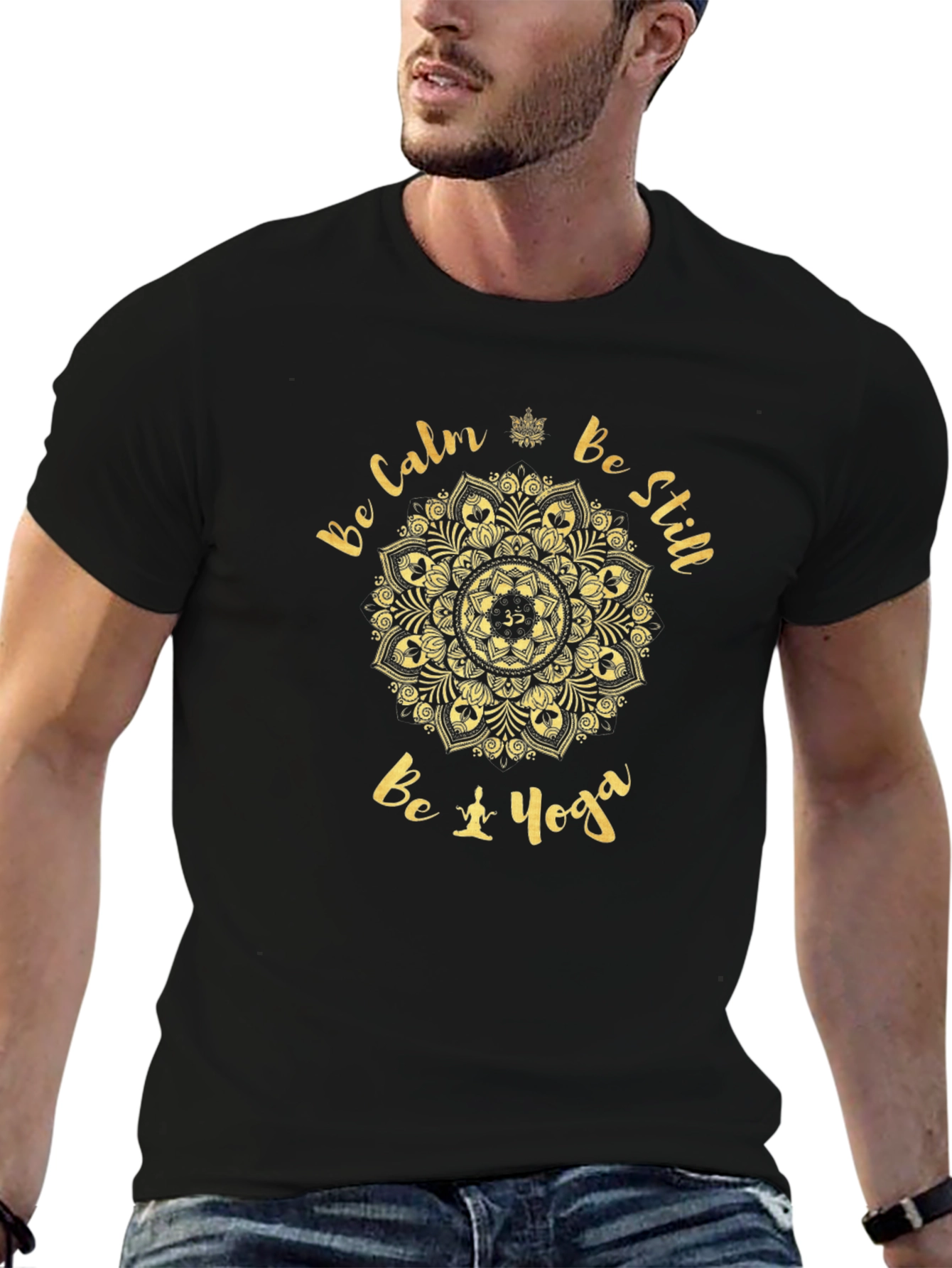 Be Calm Be Still Yoga Graphic Tee