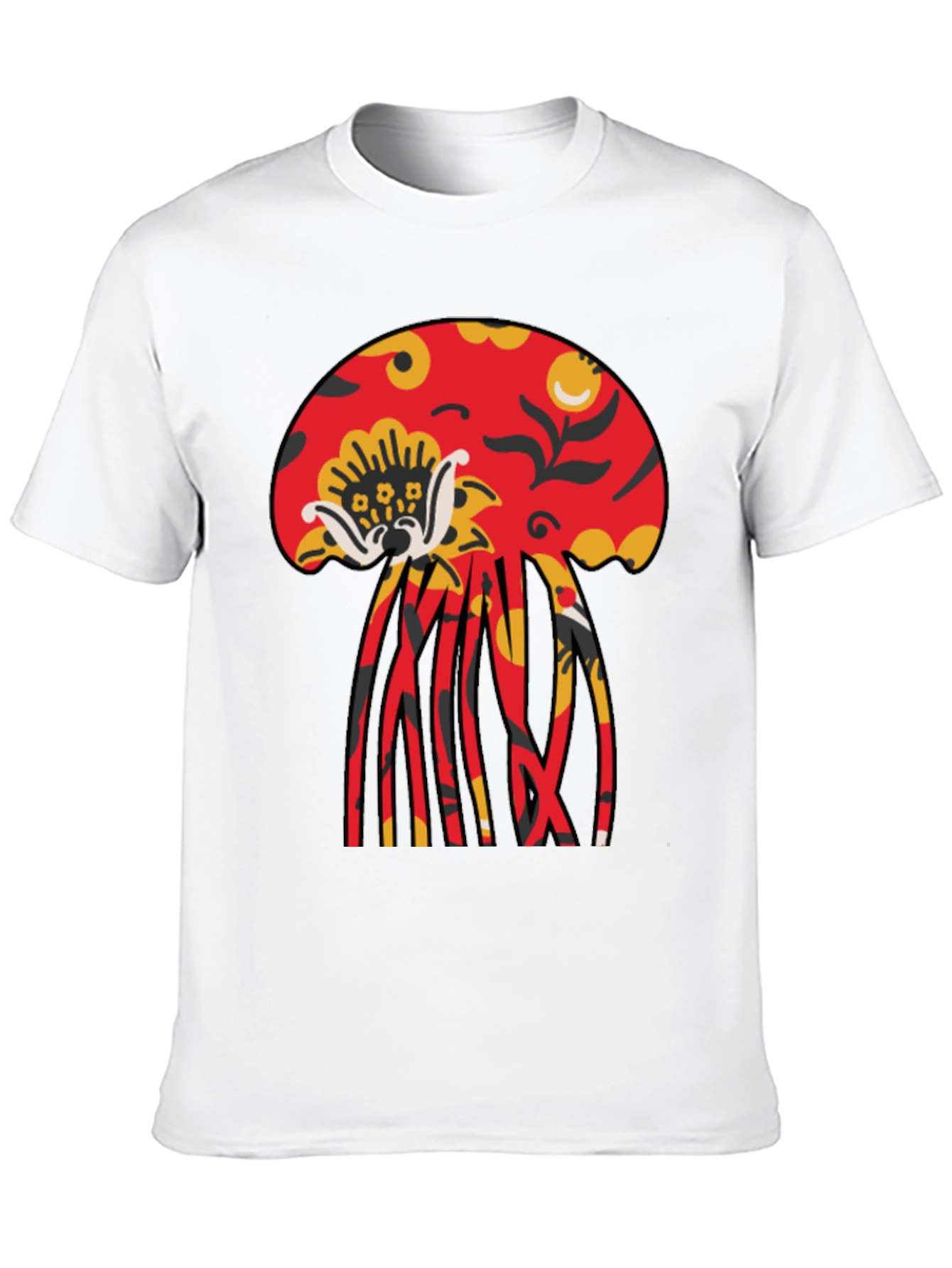 Bold Jellyfish Graphic Black T-Shirt