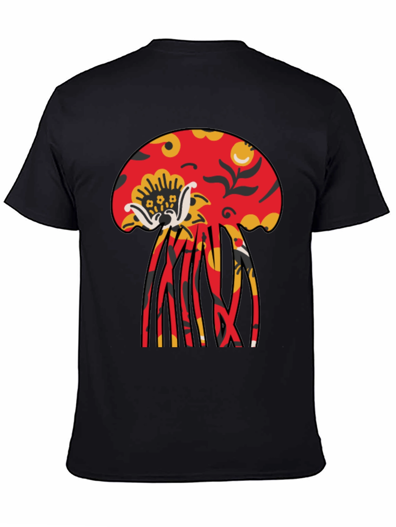 Bold Jellyfish Graphic Black T-Shirt